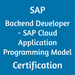 SAP Backend Developer - SAP Cloud Application Programming Model Certification