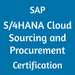 SAP S/4HANA Cloud Sourcing and Procurement Certification